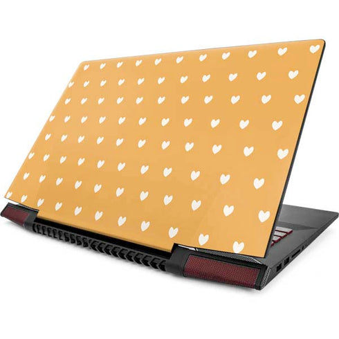 Yellow and White Hearts Lenovo IdeaPad Skin