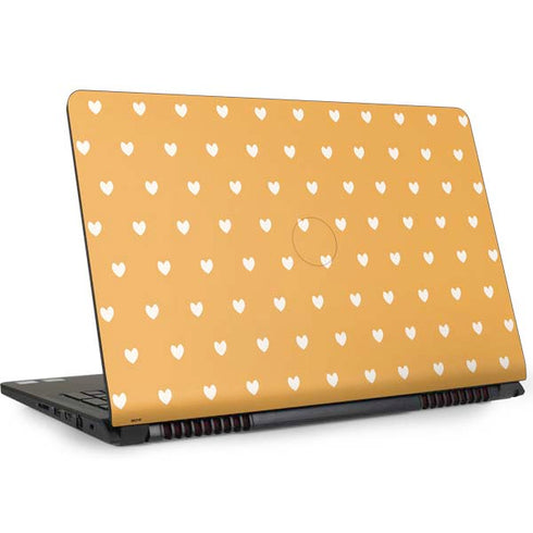 Yellow and White Hearts Dell Inspiron Skin