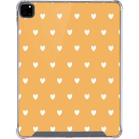 Yellow and White Hearts iPad Pro 12.9in (2020) Clear Case