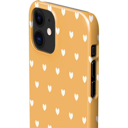 Yellow and White Hearts iPhone 12 Mini Lite Case