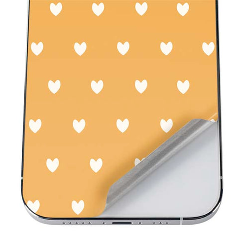 Yellow and White Hearts iPhone 12 Pro Max Skin