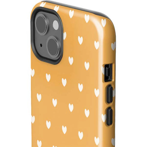 Yellow and White Hearts iPhone 15 Impact Case