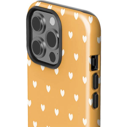 Yellow and White Hearts iPhone 15 Pro Impact Case