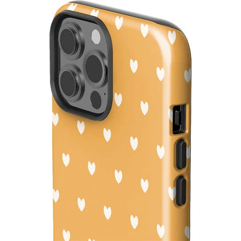 Yellow and White Hearts iPhone 15 Pro Max Impact Case