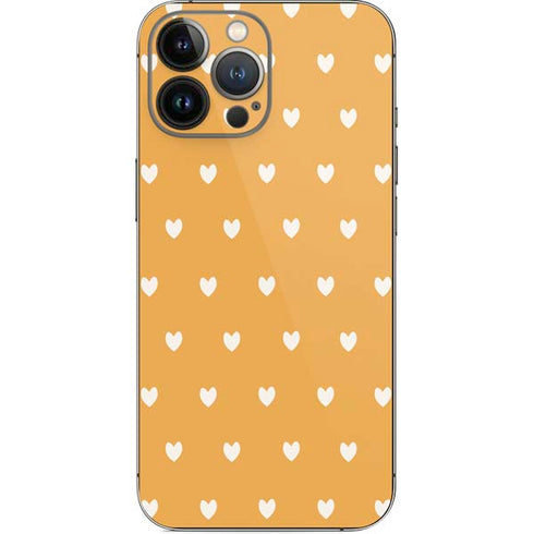 Yellow and White Hearts iPhone 14 Pro Max Skin