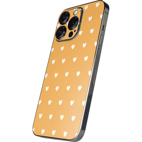 Yellow and White Hearts iPhone 14 Pro Max Skin