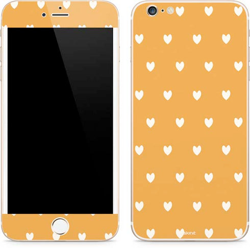 Yellow and White Hearts iPhone 6/6s Plus Skin