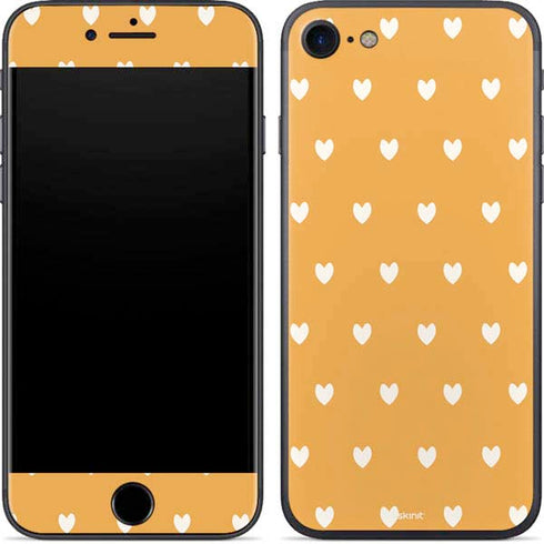 Yellow and White Hearts iPhone 7 Skin