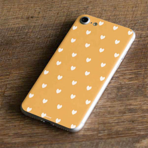 Yellow and White Hearts iPhone 7 Skin