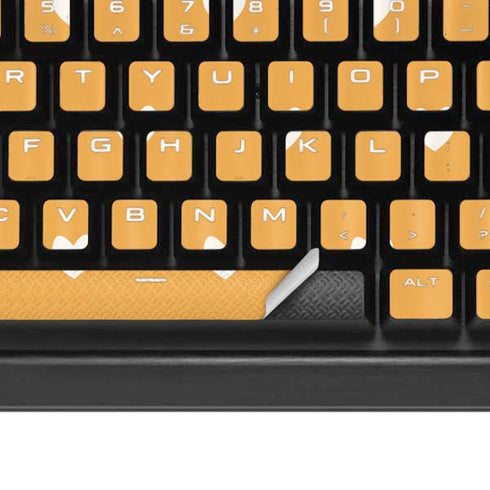 Yellow and White Hearts K95 RGB PLATINUM Mechanical Gaming Keyboard Skin