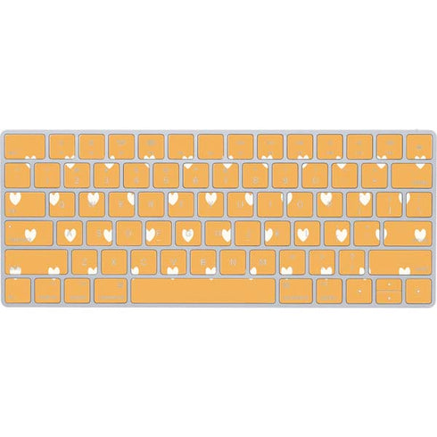 Yellow and White Hearts Magic Keyboard Skin