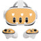 Yellow and White Hearts Meta Quest 3 Skin
