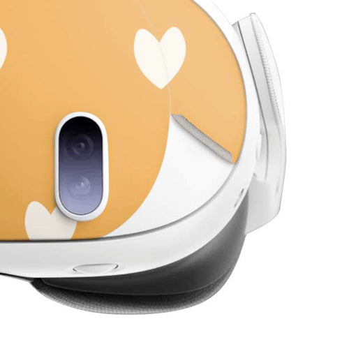 Yellow and White Hearts Meta Quest 3 Skin