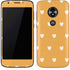 Yellow and White Hearts Moto E5 Play Skin