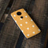 Yellow and White Hearts Moto E5 Plus Skin