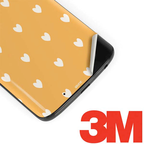 Yellow and White Hearts Moto G6 Skin
