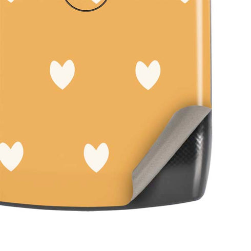 Yellow and White Hearts Motorola RAZR Skin