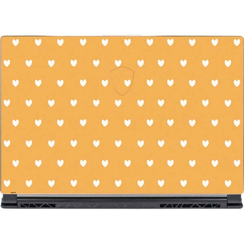 Yellow and White Hearts MSI GS65 Stealth Laptop Skin