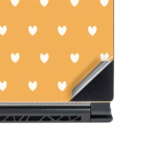 Yellow and White Hearts MSI GS65 Stealth Laptop Skin