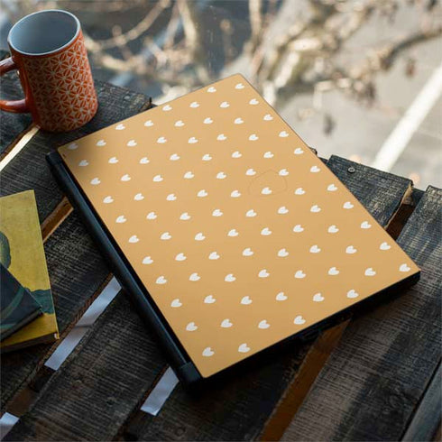 Yellow and White Hearts MSI GS65 Stealth Laptop Skin
