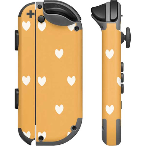 Yellow and White Hearts Nintendo Joy-Con (L/R) Controller Skin