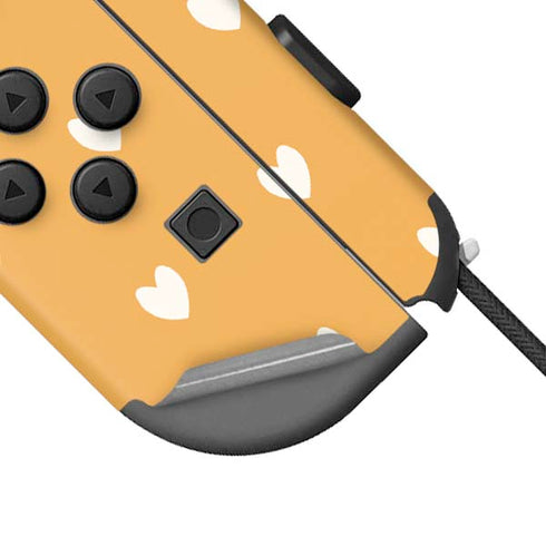 Yellow and White Hearts Nintendo Joy-Con (L/R) Controller Skin
