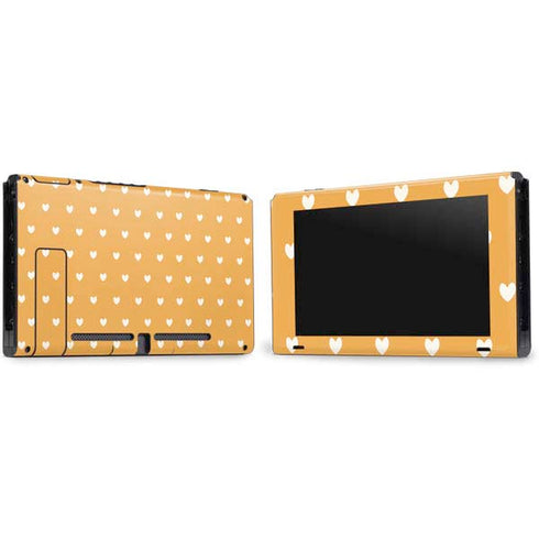 Yellow and White Hearts Nintendo Switch Bundle Skin