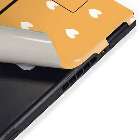 Yellow and White Hearts Nintendo Switch Bundle Skin