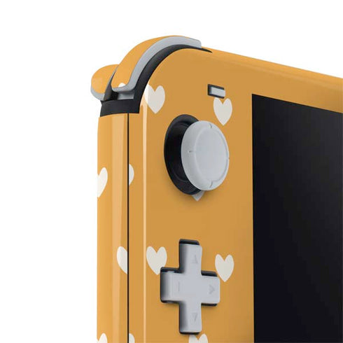 Yellow and White Hearts Nintendo Switch Lite Skin