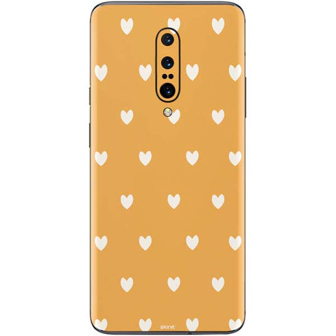 Yellow and White Hearts OnePlus 7 Pro Skin