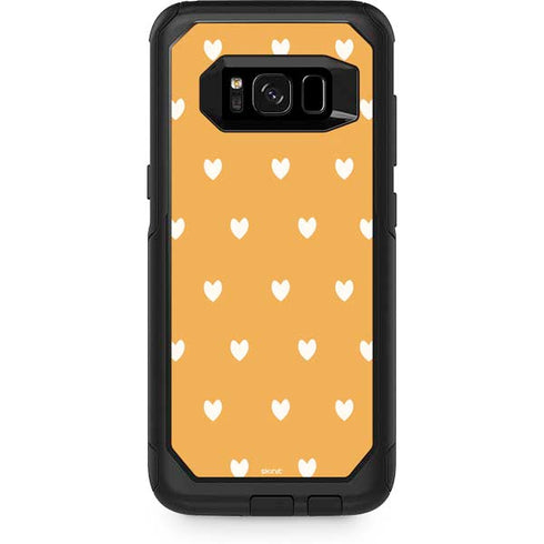 Yellow and White Hearts Otterbox Commuter Galaxy Skin