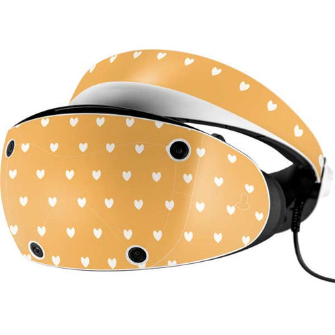 Yellow and White Hearts PlayStation VR2 Skin