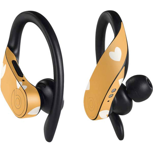 Yellow and White Hearts PowerBeats Pro Skin