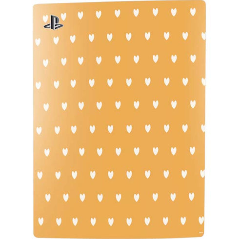 Yellow and White Hearts PS5 Bundle Skin