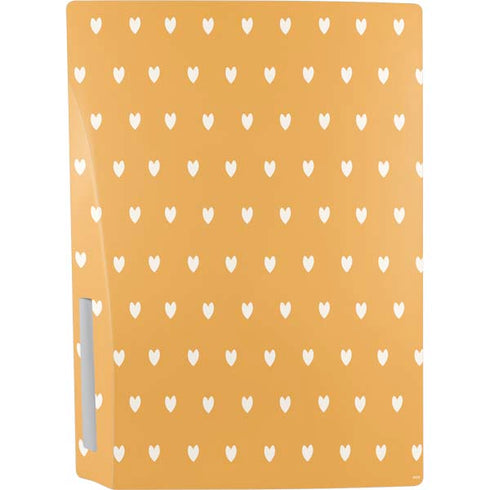Yellow and White Hearts PS5 Console Skin