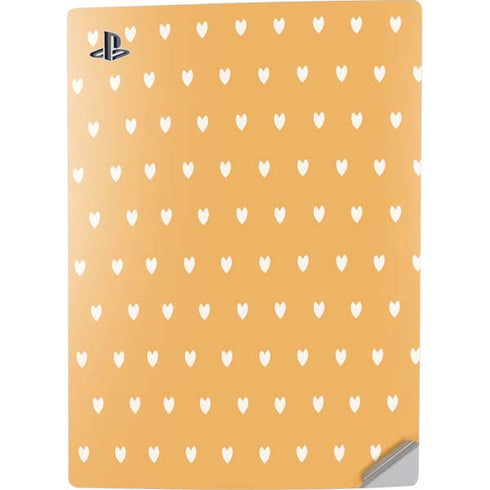 Yellow and White Hearts PS5 Digital Edition Console Skin