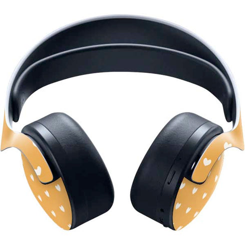 Yellow and White Hearts PULSE 3D Wireless Headset for PS5 Skin