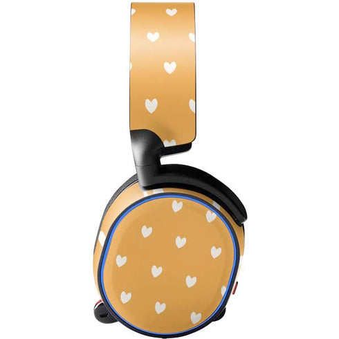 Yellow and White Hearts SteelSeries Arctis 5 Skin