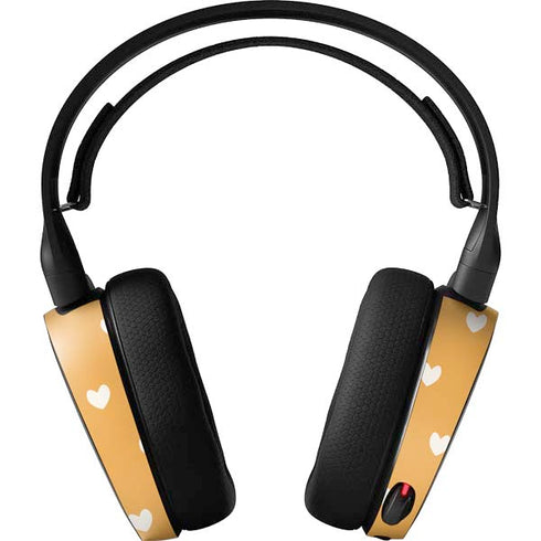 Yellow and White Hearts SteelSeries Arctis 5 Skin