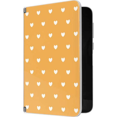 Yellow and White Hearts Surface Duo Skin