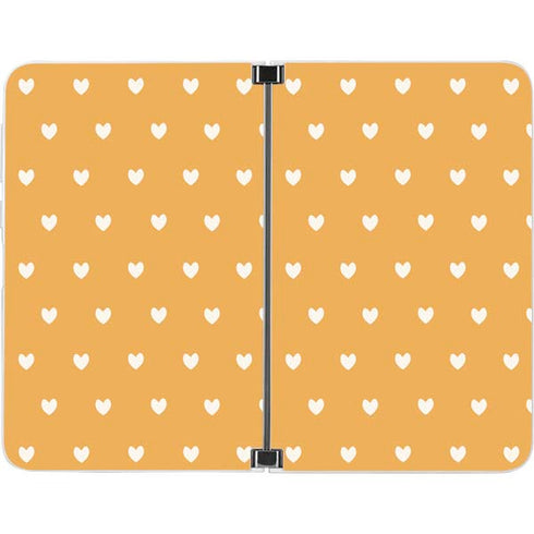 Yellow and White Hearts Surface Duo Skin