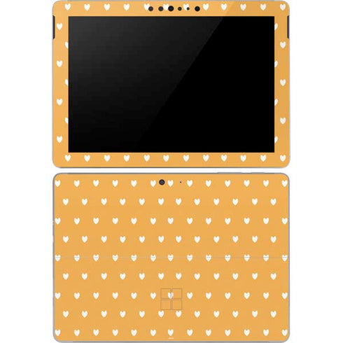Yellow and White Hearts Surface Go Skin