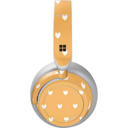 Yellow and White Hearts Surface Headphones Skin