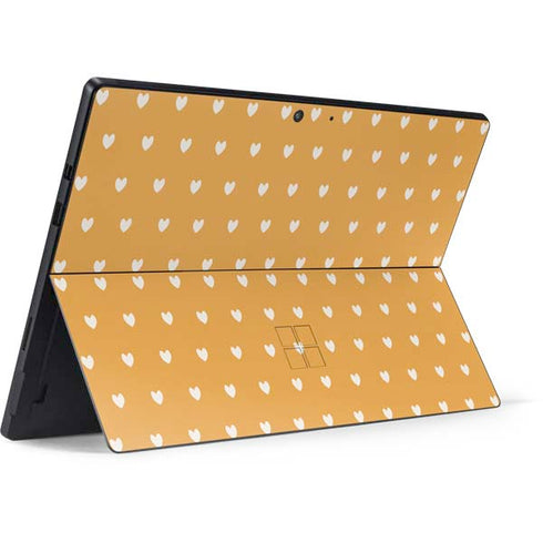 Yellow and White Hearts Surface Pro 7 Skin