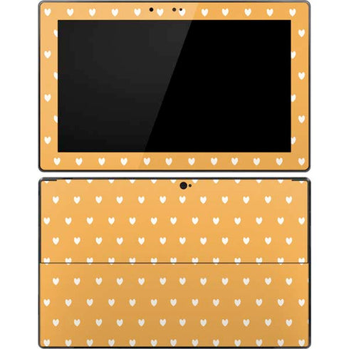 Yellow and White Hearts Surface Pro Tablet Skin
