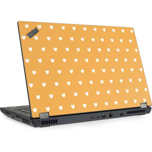 Yellow and White Hearts Lenovo ThinkPad Skin