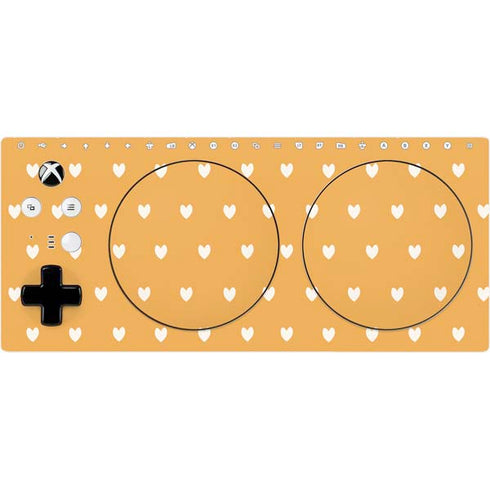 Yellow and White Hearts Xbox Adaptive Controller Skin