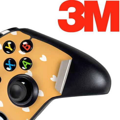 Yellow and White Hearts Xbox One Controller Skin