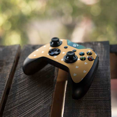 Yellow and White Hearts Xbox One Controller Skin