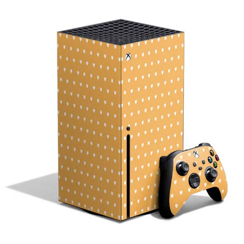 Yellow and White Hearts Xbox Series X Bundle Skin